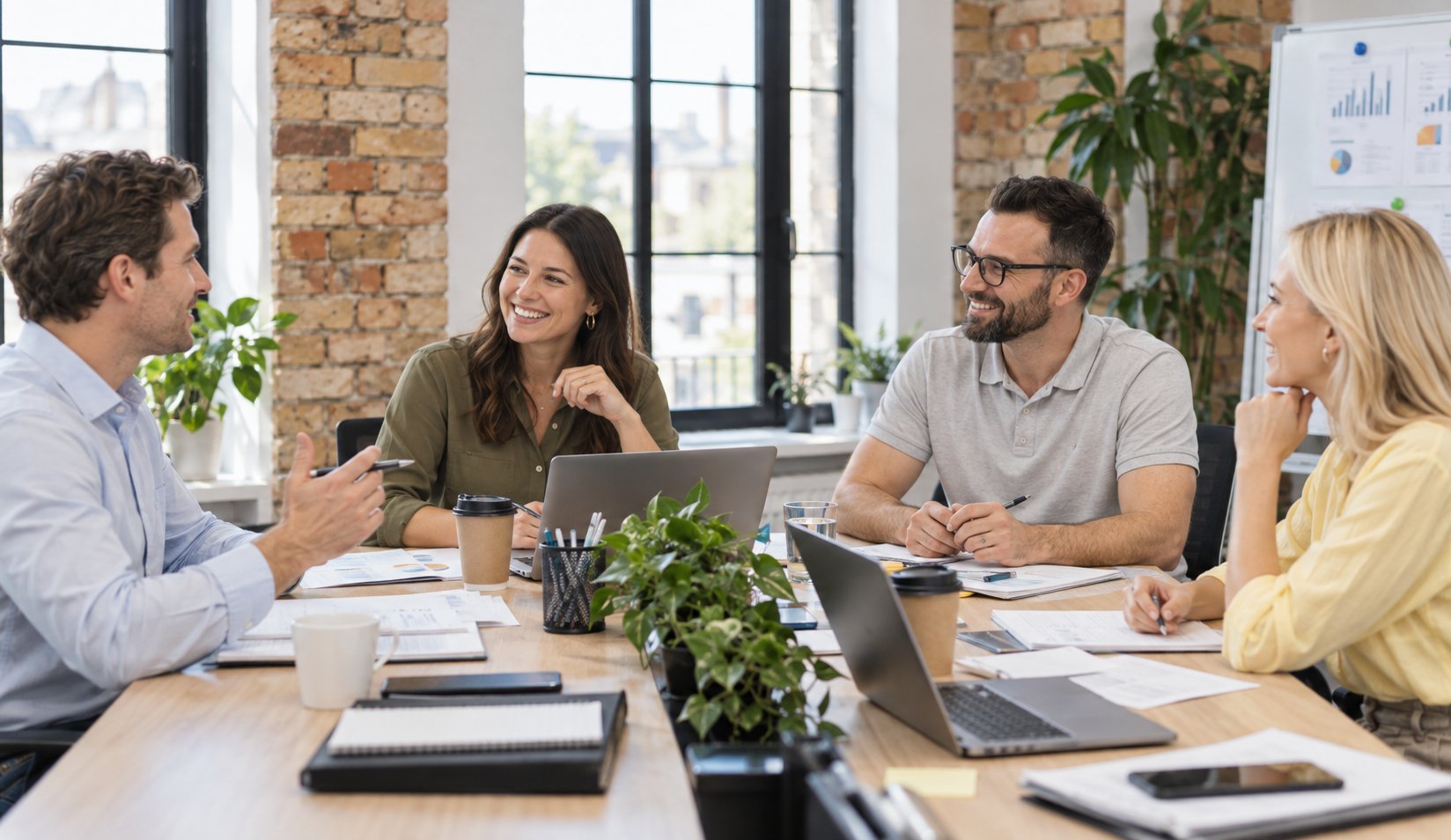 NexovaVoice team collaborating in the office